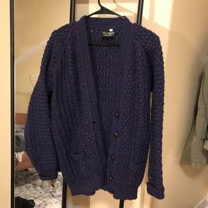 Vintage Handmade Wool Oversized Chunky Cardigan